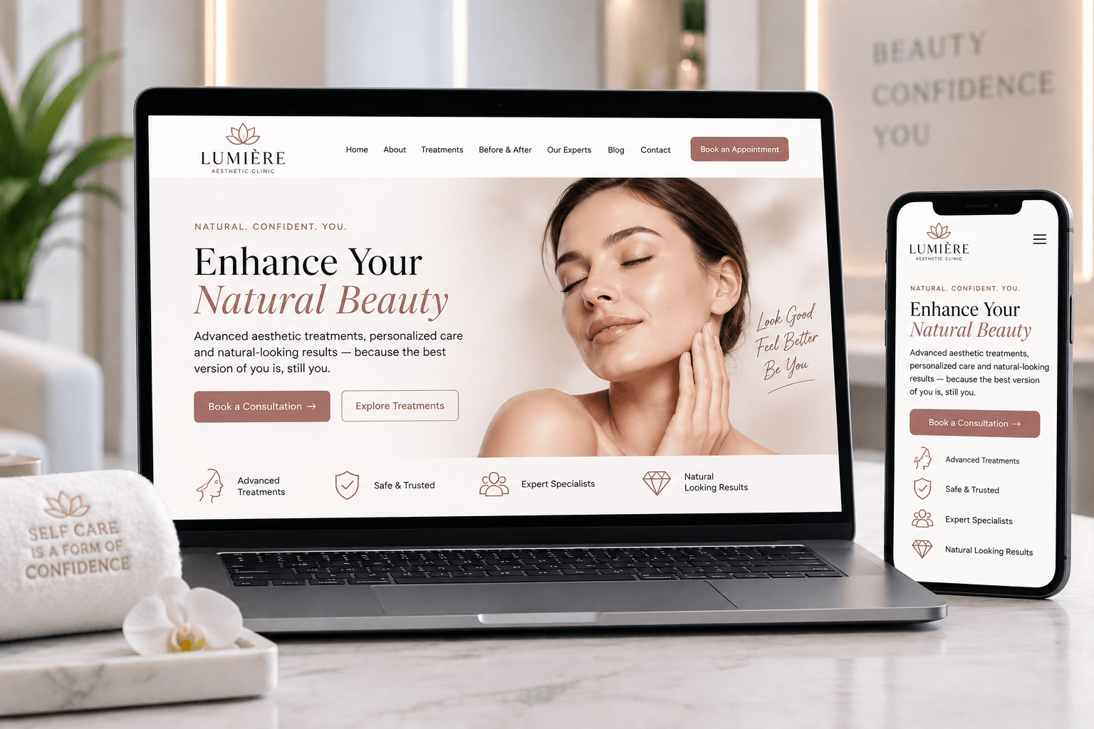 Aesthetic clinic website