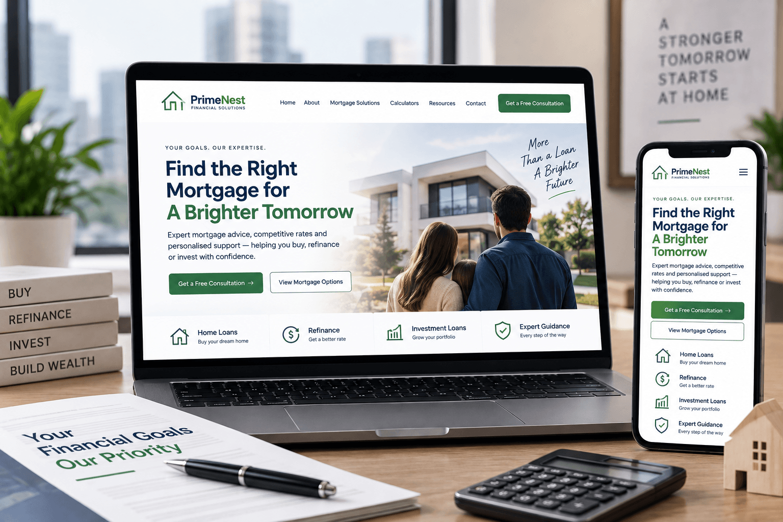 Finance and mortgage website